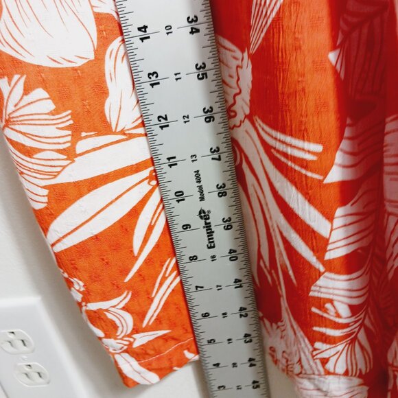 C & C California, Palazzo Pants Size Small Orange & White Floral Tropical Print - Picture 13 of 16